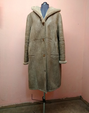 Укоротить низ дублёнки - после