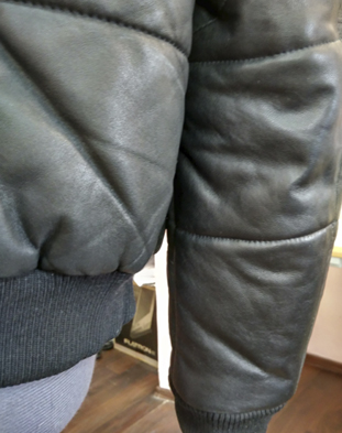 Ремонт разрыва в кожаной куртке После