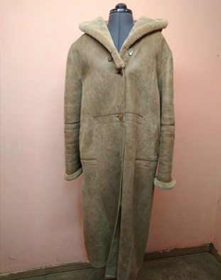 Укоротить низ дублёнки - до